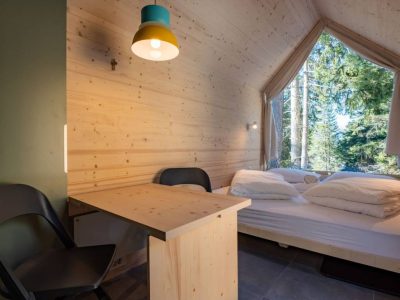 sass-dlacia-forest-cabin-interior-bedroom-pillows-mountain-view-relax
