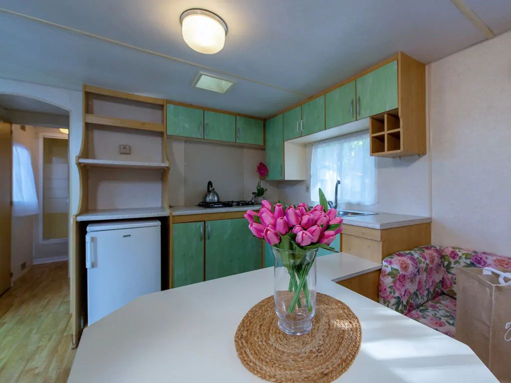 camping-village-punta-navaccia-mobile-home-interior-kitchen-green