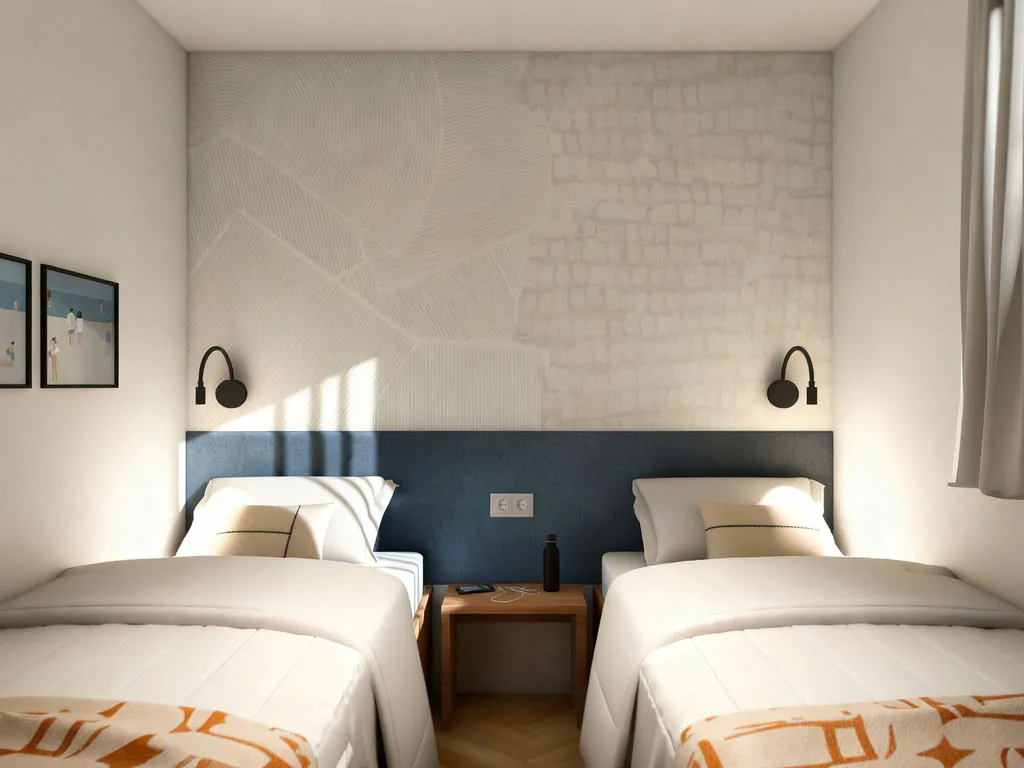 zaton-holiday-resort-glamping-villa-premium-interior-bedroom-single-beds-view