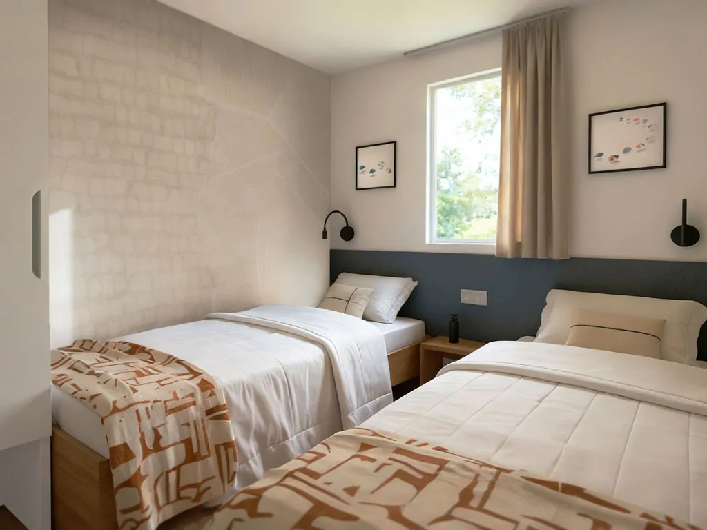 zaton-holiday-resort-glamping-villa-premium-interior-bedroom-single-beds
